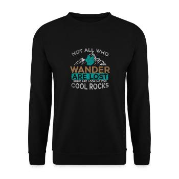 Not All Who Wander Are Lost Some Are Looking - Unisex Sweatshirt - black - Front - Alina (178cm) & Michal (187cm)