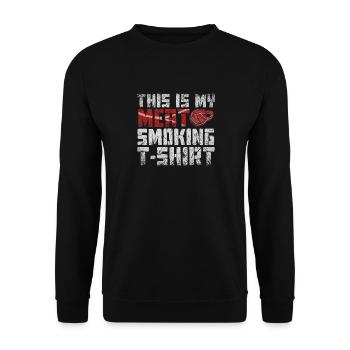 This Is My Meat Smoking Barbecue - Unisex Sweatshirt - black - Front - Alina (178cm) & Michal (187cm)