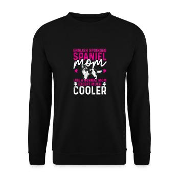 English Springer Spaniel Dog - Unisex Sweatshirt - black - Front - Alina (178cm) & Michal (187cm)