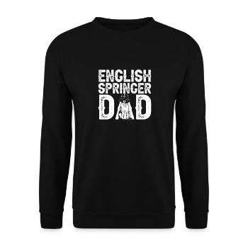 English Springer Spaniel Dog - Unisex Sweatshirt - black - Front - Alina (178cm) & Michal (187cm)
