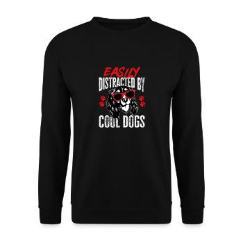 English Springer Spaniel Dog - Unisex Sweatshirt - black - Front - Alina (178cm) & Michal (187cm)