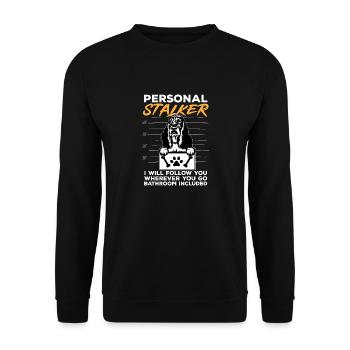 English Springer Spaniel Dog - Unisex Sweatshirt - black - Front - Alina (178cm) & Michal (187cm)