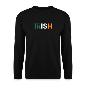 Irland Stolz Lustige Kleeblatt Leprechaun Patriot - Unisex Pullover - Schwarz - Vorne - Alina (178cm) & Michal (187cm)