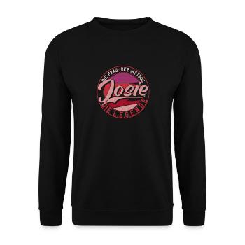 Die frau der Mythos die Legende Josie Geschenk - Unisex Pullover - Schwarz - Vorne - Alina (178cm) & Michal (187cm)
