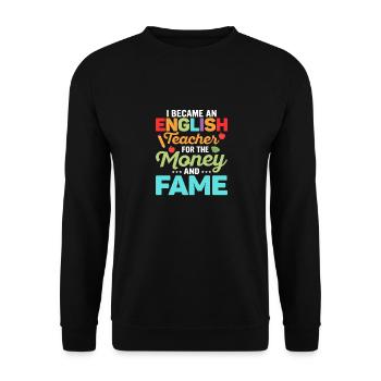 I Became An English Teacher Grammar Language - Unisex Pullover - Schwarz - Vorne - Alina (178cm) & Michal (187cm)