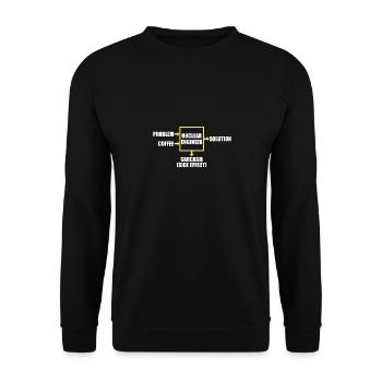 Kernenergie Strahlung Atomkraft Ingenieur - Unisex Pullover - Schwarz - Vorne - Alina (178cm) & Michal (187cm)