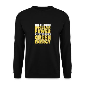 Kernenergie Strahlung Atomkraft Ingenieur - Unisex Pullover - Schwarz - Vorne - Alina (178cm) & Michal (187cm)