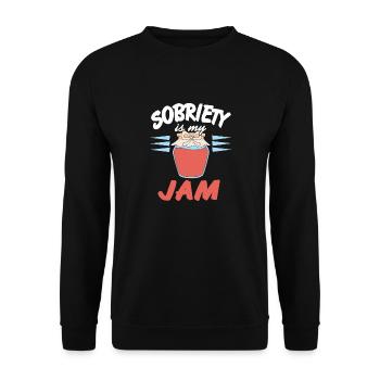 La sobriété est ma confiture Retro Sober Cool Designs - Sweat-shirt Unisexe - noir - Devant - Alina (178cm) & Michal (187cm)