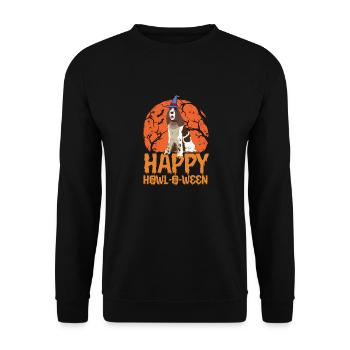 English Springer Spaniel Dog - Unisex Sweatshirt - black - Front - Alina (178cm) & Michal (187cm)