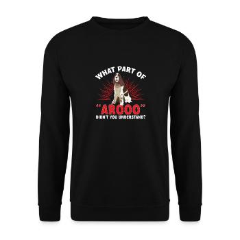 English Springer Spaniel Hund - Unisex Pullover - Schwarz - Vorne - Alina (178cm) & Michal (187cm)