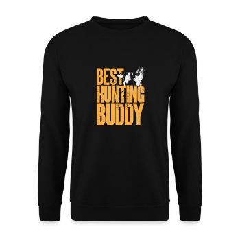 English Springer Spaniel Dog - Unisex Sweatshirt - black - Front - Alina (178cm) & Michal (187cm)