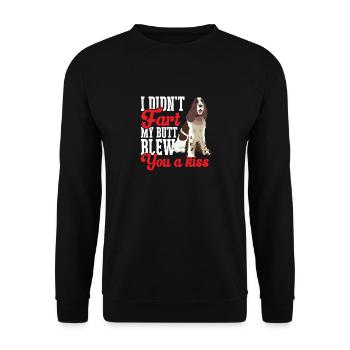 English Springer Spaniel Dog - Unisex Sweatshirt - black - Front - Alina (178cm) & Michal (187cm)