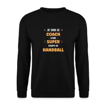 Coach super equipe de handball - Sweat-shirt Unisexe - noir - Devant - Alina (178cm) & Michal (187cm)