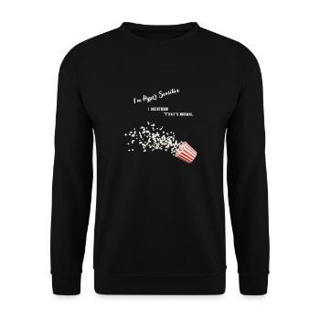 Overthink - Unisex Sweatshirt - black - Front - Alina (178cm) & Michal (187cm)