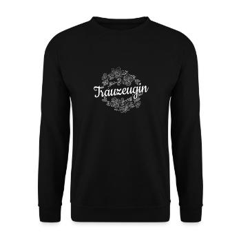 Junggesellinnenabschied Brautjungfer Hochzeit Team - Unisex Pullover - Schwarz - Vorne - Alina (178cm) & Michal (187cm)
