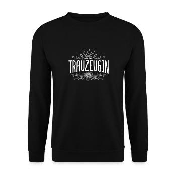Junggesellinnenabschied Brautjungfer Hochzeit Team - Unisex Pullover - Schwarz - Vorne - Alina (178cm) & Michal (187cm)