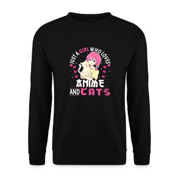 Anime Girl. Merch Anime. Otaku Manga - Sweat-shirt Unisexe - noir - Devant - Alina (178cm) & Michal (187cm)
