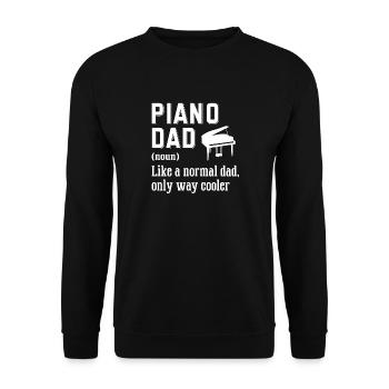 Pianiste Pianiste Piano - Sweat-shirt Unisexe - noir - Devant - Alina (178cm) & Michal (187cm)