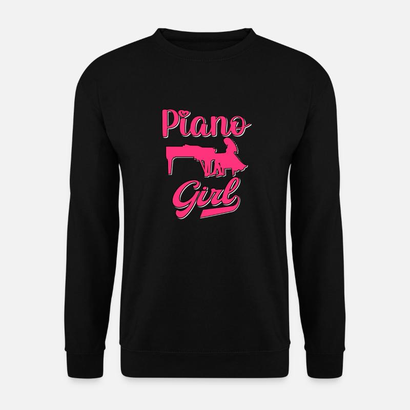 Klavierspieler Pianist Klavier - Unisex Pullover - Schwarz
