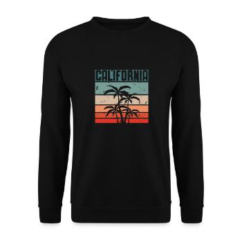 Californie Soleil d’été Palm Beach Eau - Sweat-shirt Unisexe - noir - Devant - Alina (178cm) & Michal (187cm)