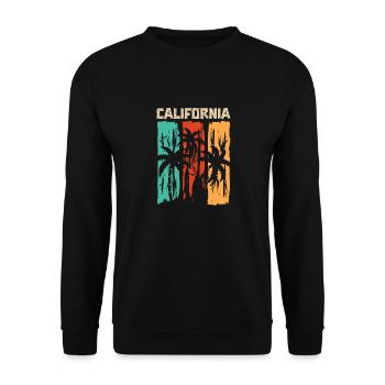 Californie Soleil d’été Palm Beach Eau - Sweat-shirt Unisexe - noir - Devant - Alina (178cm) & Michal (187cm)