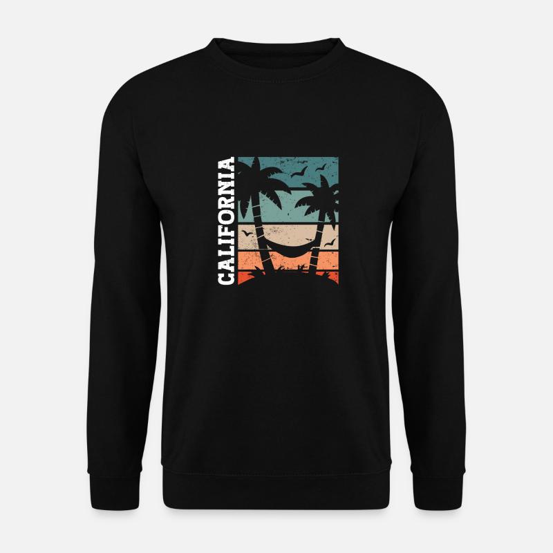 Kalifornische Sommersonne Palmen Strand Wasser - Unisex Pullover - Schwarz