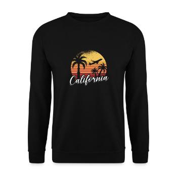 Californie Soleil d’été Palm Beach Eau - Sweat-shirt Unisexe - noir - Devant - Alina (178cm) & Michal (187cm)