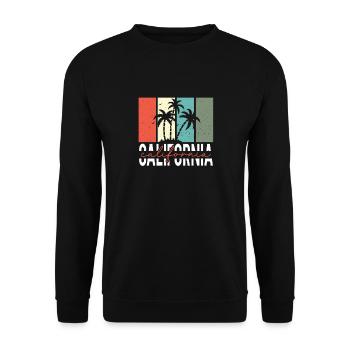 Californie Soleil d’été Palm Beach Eau - Sweat-shirt Unisexe - noir - Devant - Alina (178cm) & Michal (187cm)