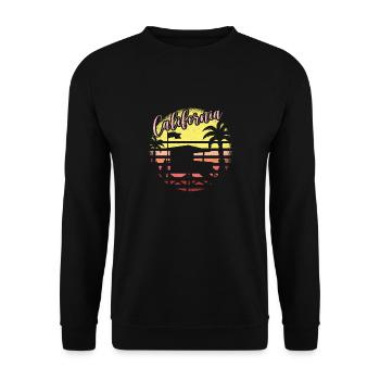 Californie Soleil d’été Palm Beach Eau - Sweat-shirt Unisexe - noir - Devant - Alina (178cm) & Michal (187cm)