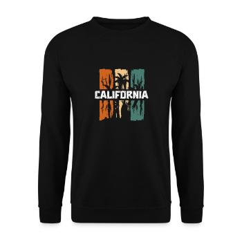 Californie Soleil d’été Palm Beach Eau - Sweat-shirt Unisexe - noir - Devant - Alina (178cm) & Michal (187cm)
