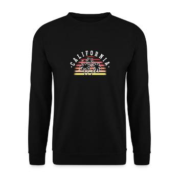 Californie Soleil d’été Palm Beach Eau - Sweat-shirt Unisexe - noir - Devant - Alina (178cm) & Michal (187cm)