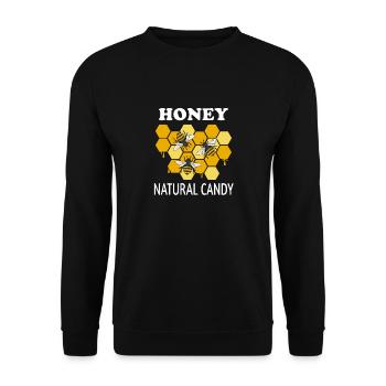 Eating Honey Funny Quote Nature Bees Beekeeping - Unisex Sweatshirt - black - Front - Alina (178cm) & Michal (187cm)