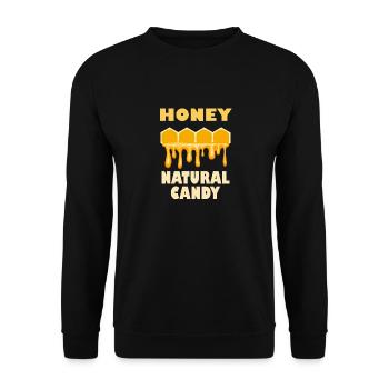 Honey Nature : dicton ironique : abeilles - Sweat-shirt Unisexe - noir - Devant - Alina (178cm) & Michal (187cm)
