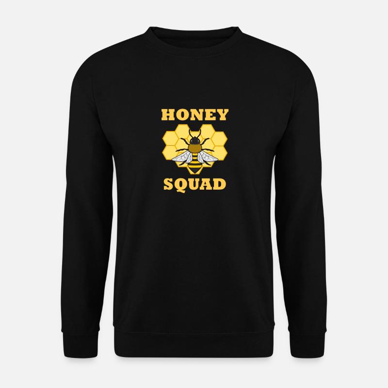 Cute Honey Squad Wildlife Nature Honeycomb - Unisex Pullover - Schwarz
