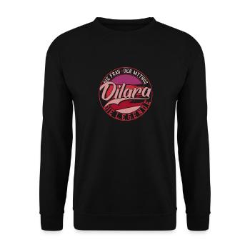 Die frau der Mythos die Legende Dilara - Unisex Pullover - Schwarz - Vorne - Alina (178cm) & Michal (187cm)