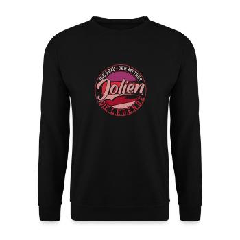 Die frau der Mythos die Legende Jolien - Unisex Pullover - Schwarz - Vorne - Alina (178cm) & Michal (187cm)
