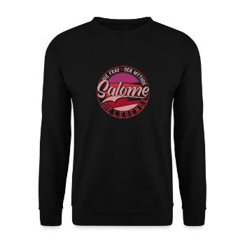 Die frau der Mythos die Legende Salome - Unisex Pullover - Schwarz - Vorne - Alina (178cm) & Michal (187cm)