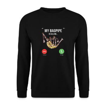 Cornemuse Kilt Écossais Beat Cornemuse - Sweat-shirt Unisexe - noir - Devant - Alina (178cm) & Michal (187cm)