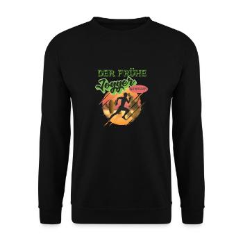 Lustiges Marathon Läufer Laufen Cross Country - Unisex Pullover - Schwarz - Vorne - Alina (178cm) & Michal (187cm)