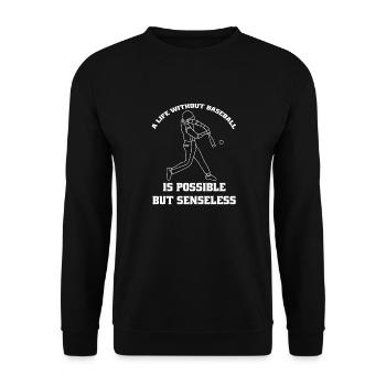 Baseball Baseball Game Gift Baseball Lovers - Unisex Sweatshirt - black - Front - Alina (178cm) & Michal (187cm)