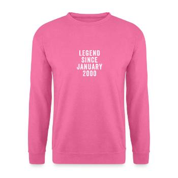 Vintage-Legende seit Januar 2000 Lustiger Geburtstag - Unisex Pullover - Pink - Vorne