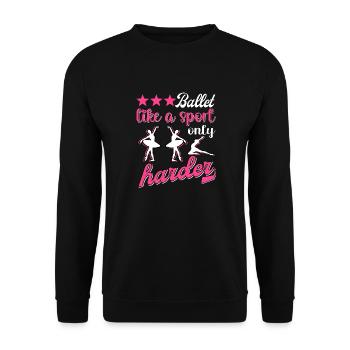 Ballett Tänzerin Mädchen Ballett Ballerina - Unisex Pullover - Schwarz - Vorne - Alina (178cm) & Michal (187cm)