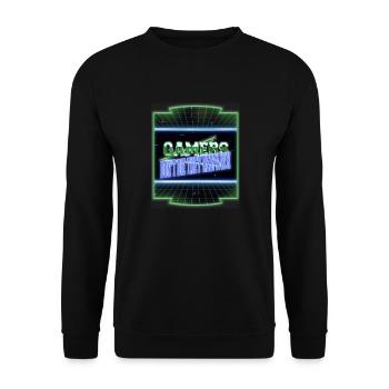 humor gift even left my gaming dice dice - Unisex Sweatshirt - black - Front - Alina (178cm) & Michal (187cm)