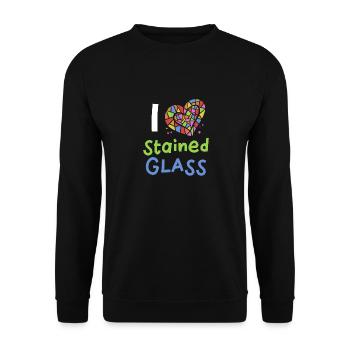 Stained Glass - Unisex Sweatshirt - black - Front - Alina (178cm) & Michal (187cm)