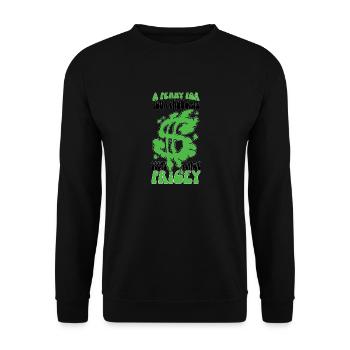 A penny for your thoughts seems a little expensive - Unisex Sweatshirt - black - Front - Alina (178cm) & Michal (187cm)