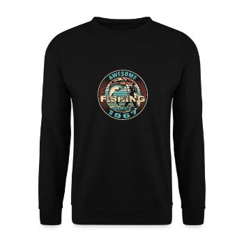 Génial depuis 1967. Angel, l’anniversaire du pêcheur - Sweat-shirt Unisexe - noir - Devant - Alina (178cm) & Michal (187cm)