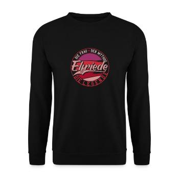 Die frau der Mythos die Legende Elfriede Geschenk - Unisex Pullover - Schwarz - Vorne - Alina (178cm) & Michal (187cm)