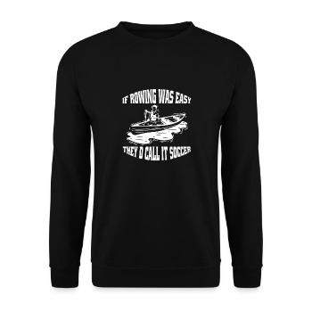 Rameur disant rameur club d'aviron aviron drôle - Sweat-shirt Unisexe - noir - Devant - Alina (178cm) & Michal (187cm)
