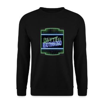 Café Livres Comptables Inspirants - Sweat-shirt Unisexe - noir - Devant - Alina (178cm) & Michal (187cm)
