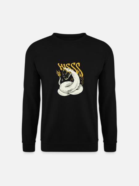 Creepy Schlange Frau Gesicht Creepy Schlange Frau - Unisex Pullover - Schwarz